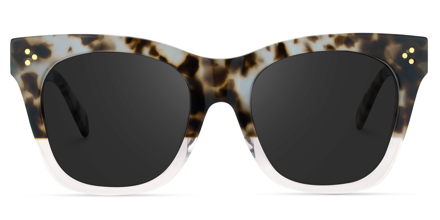 Tandy Rectangle Light-Tortoise Sunglasses0