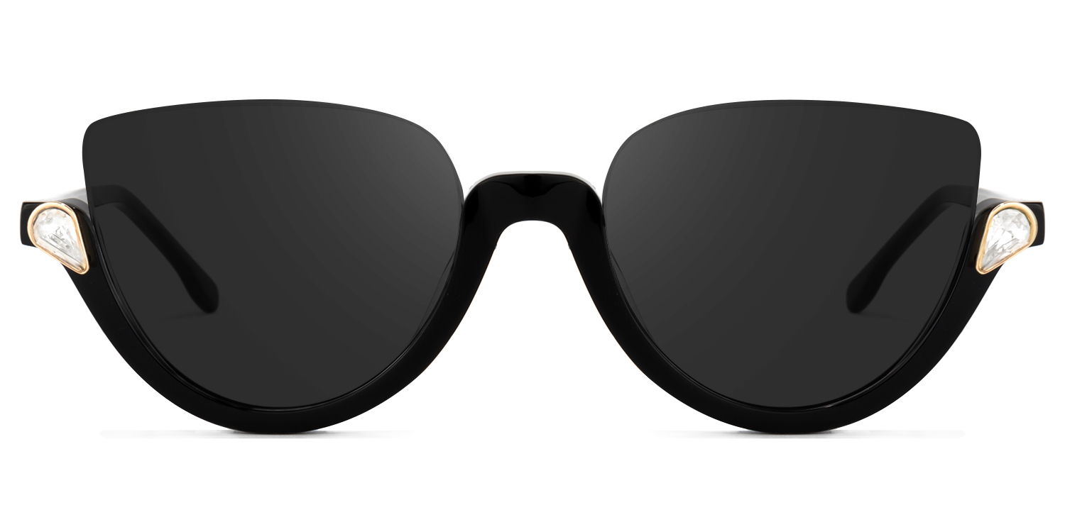 Felicia Cat Eye Black Sunglasses 
