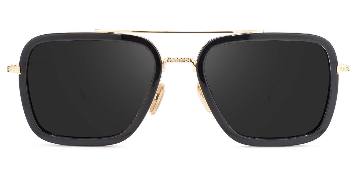 Gifford Aviator Black-Gold Sunglasses0