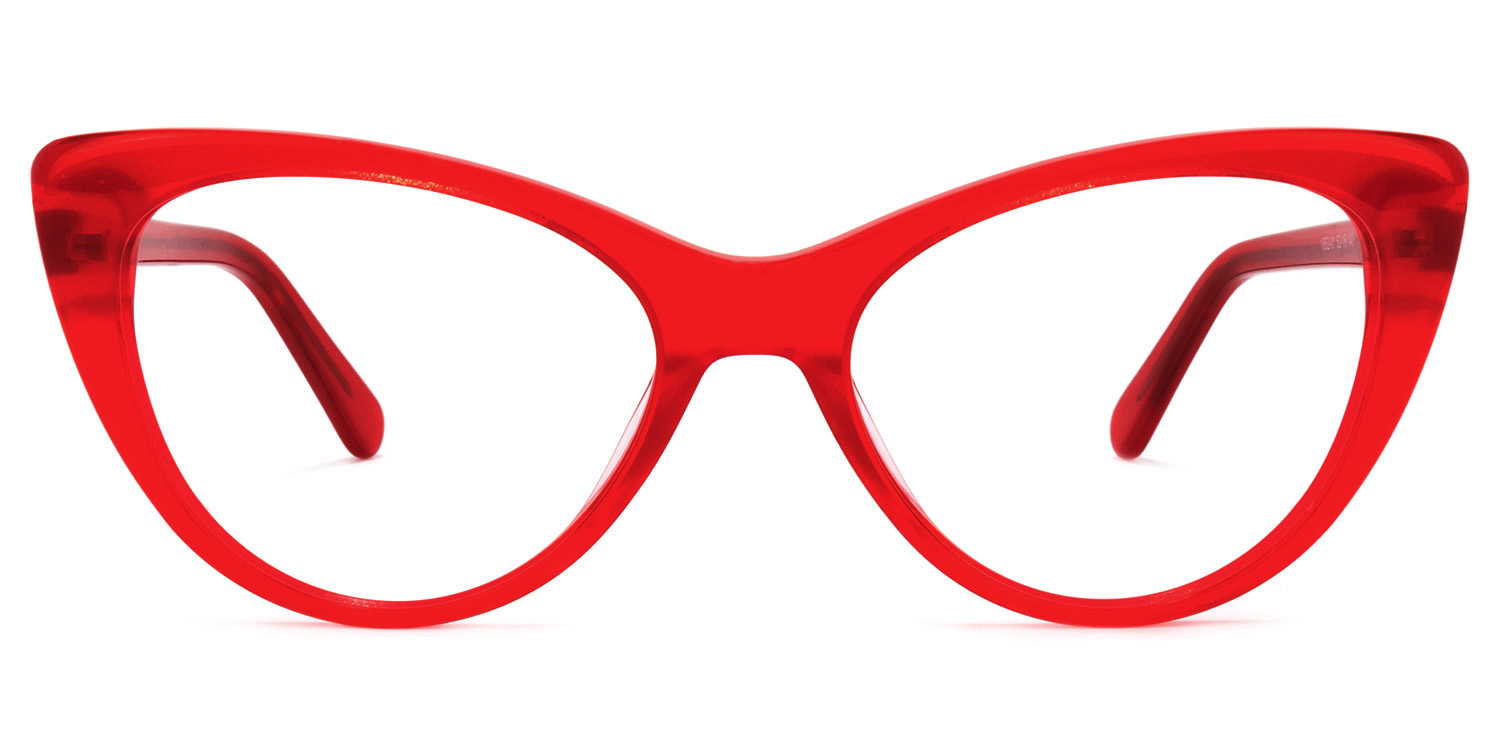 Charis Cat Eye Red Glasses