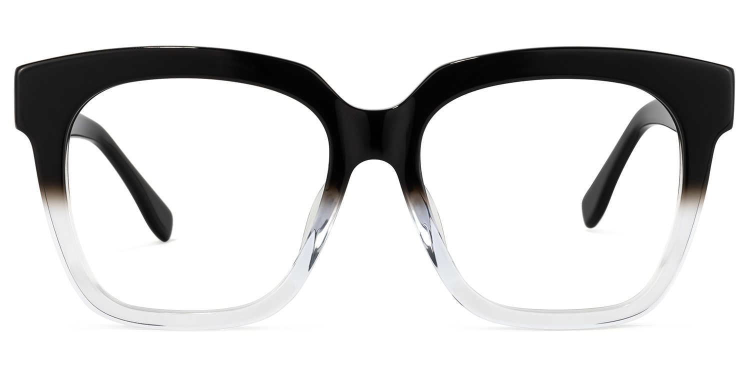 Xion Square Black-Clear Glasses0