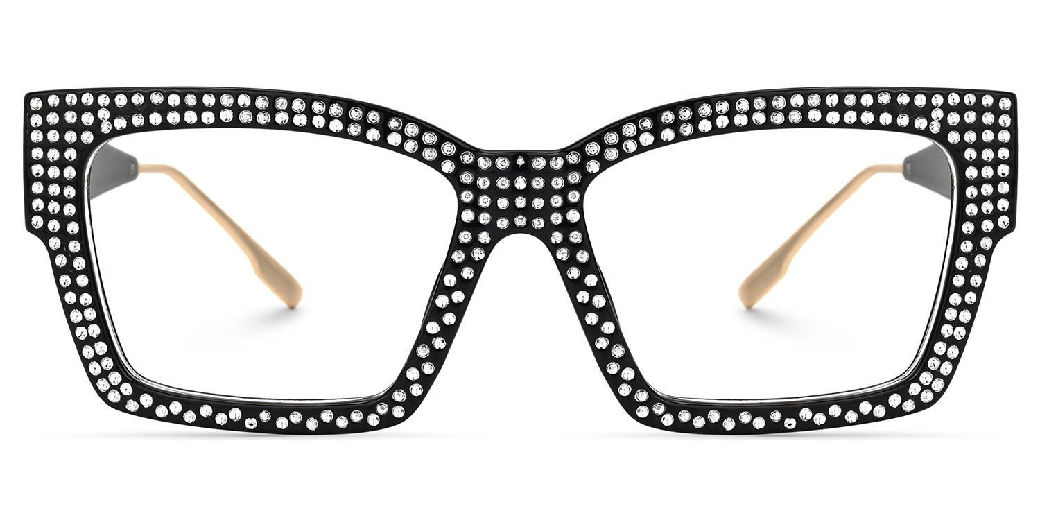 Drayton Square Black Glasses