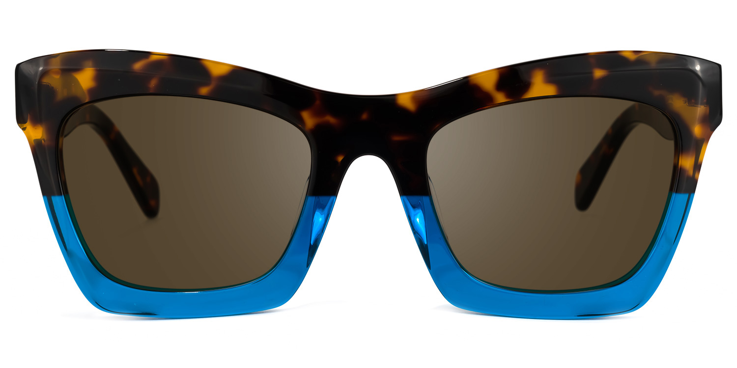 Benitez Square Blue Glasses