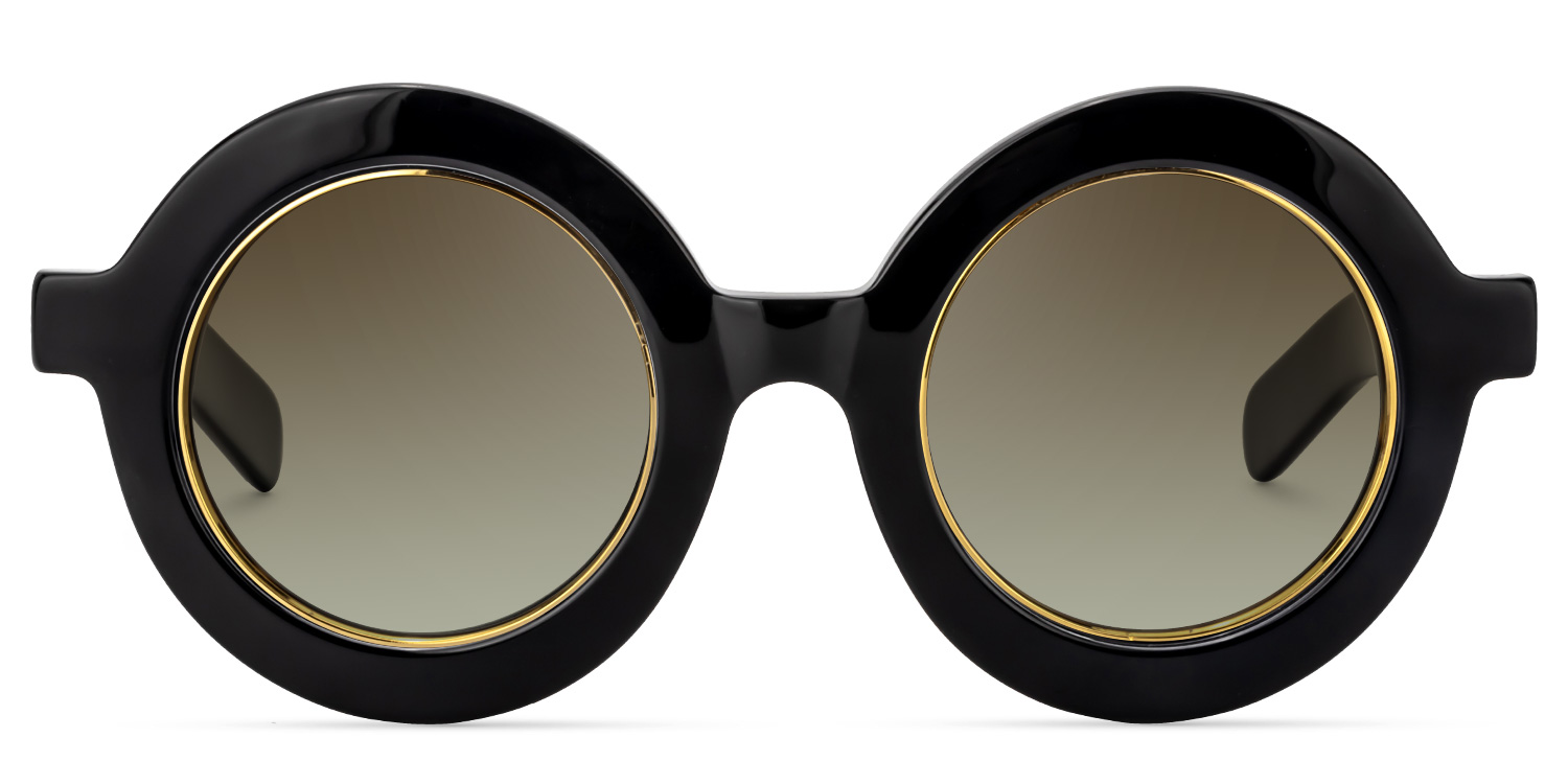 Calhoun Round Black Sunglasses