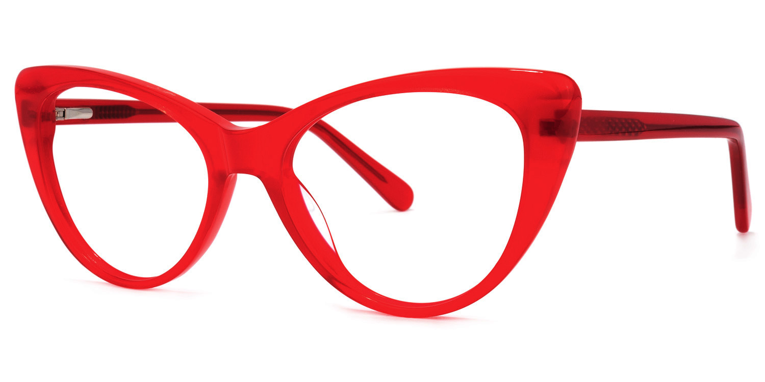 Charis Cat Eye Red Glasses