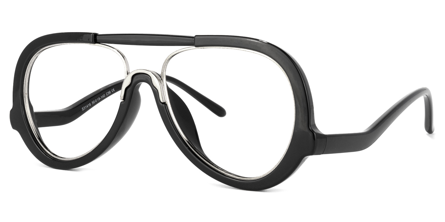 Wilfredo Aviator Black Glasses1