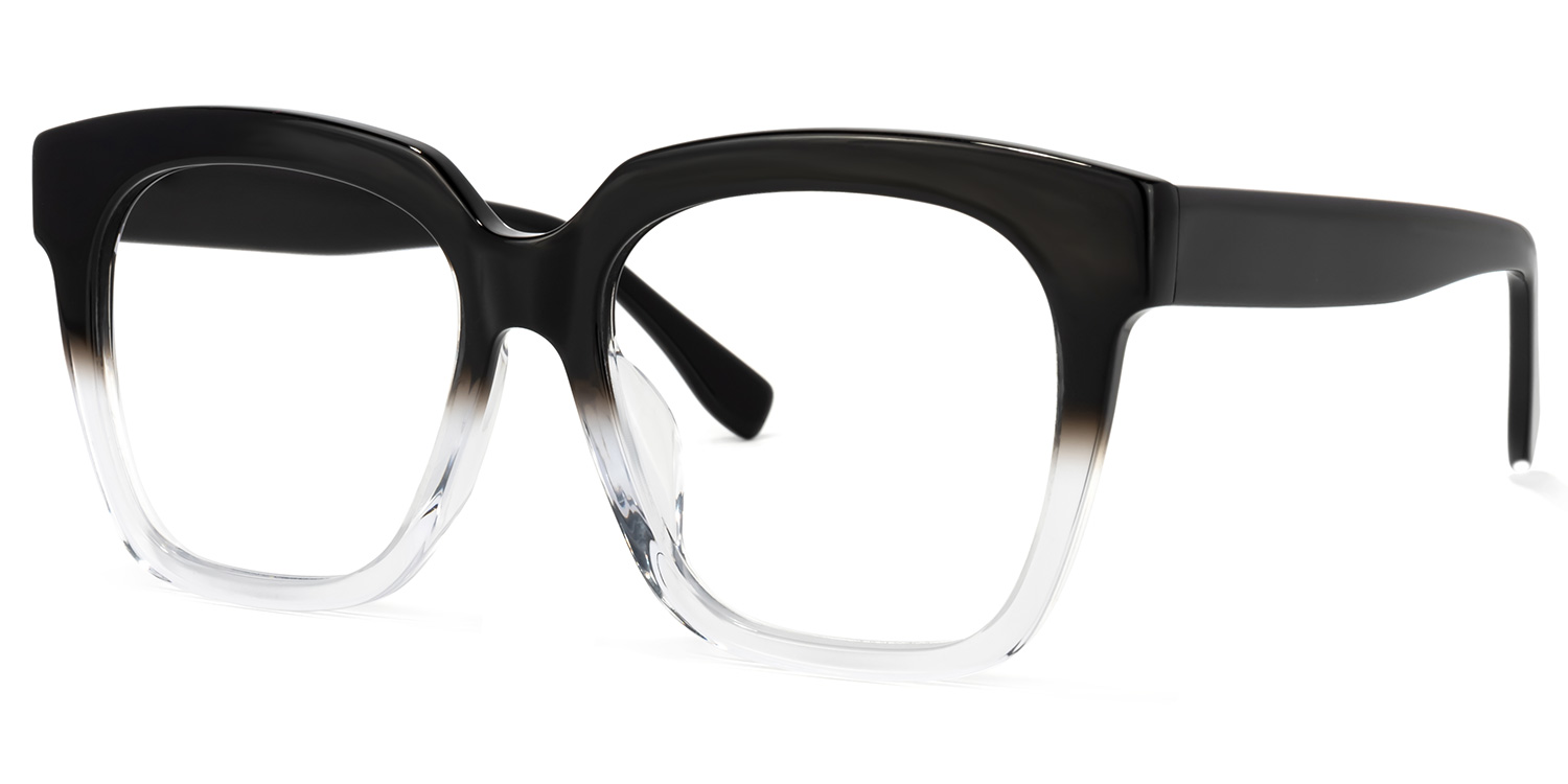 Xion Square Black-Clear Glasses1