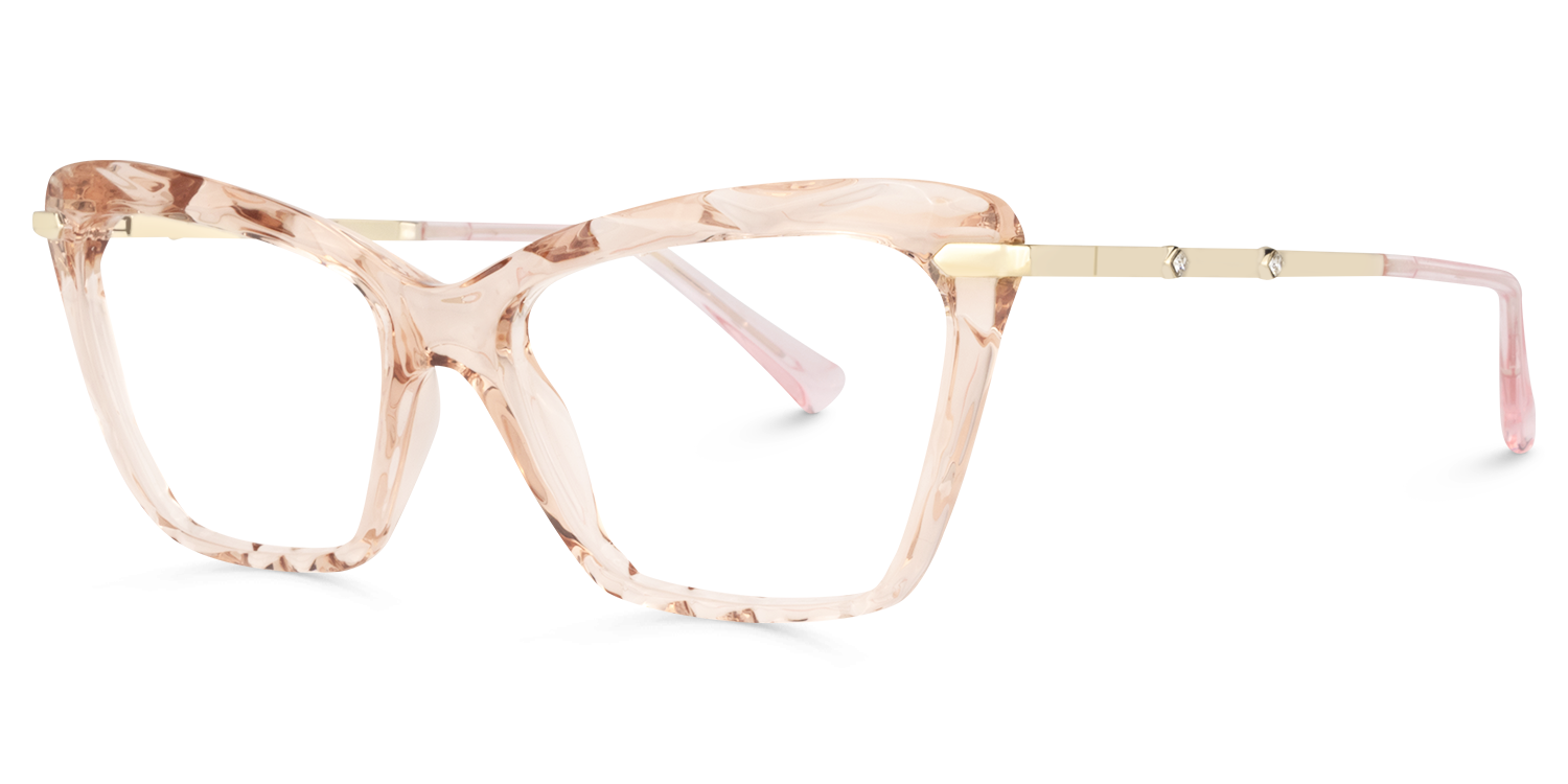Cateye Beige Glasses | Zeelool Glasses4