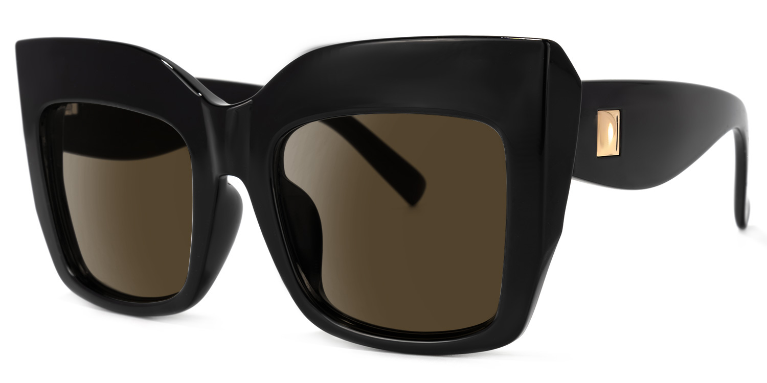 Alberta Cat Eye Black Sunglasses