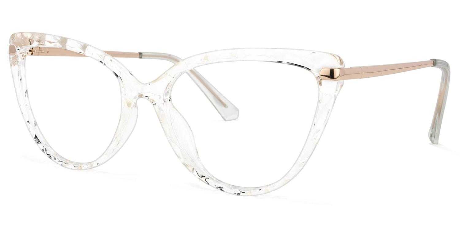 Lucas Cateye Clear Glasses1