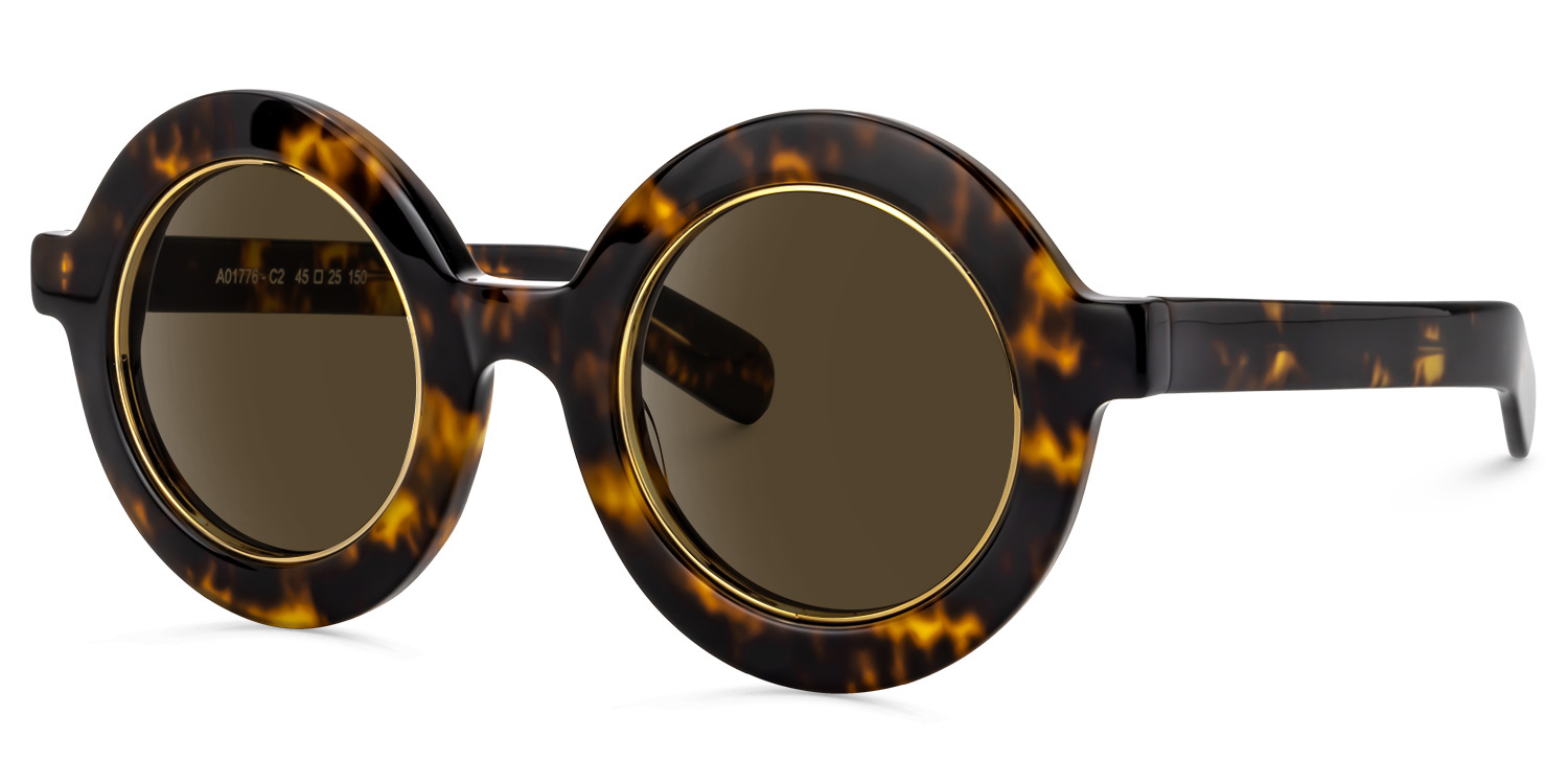 Calhoun Round Yellow Tortoise Glasses