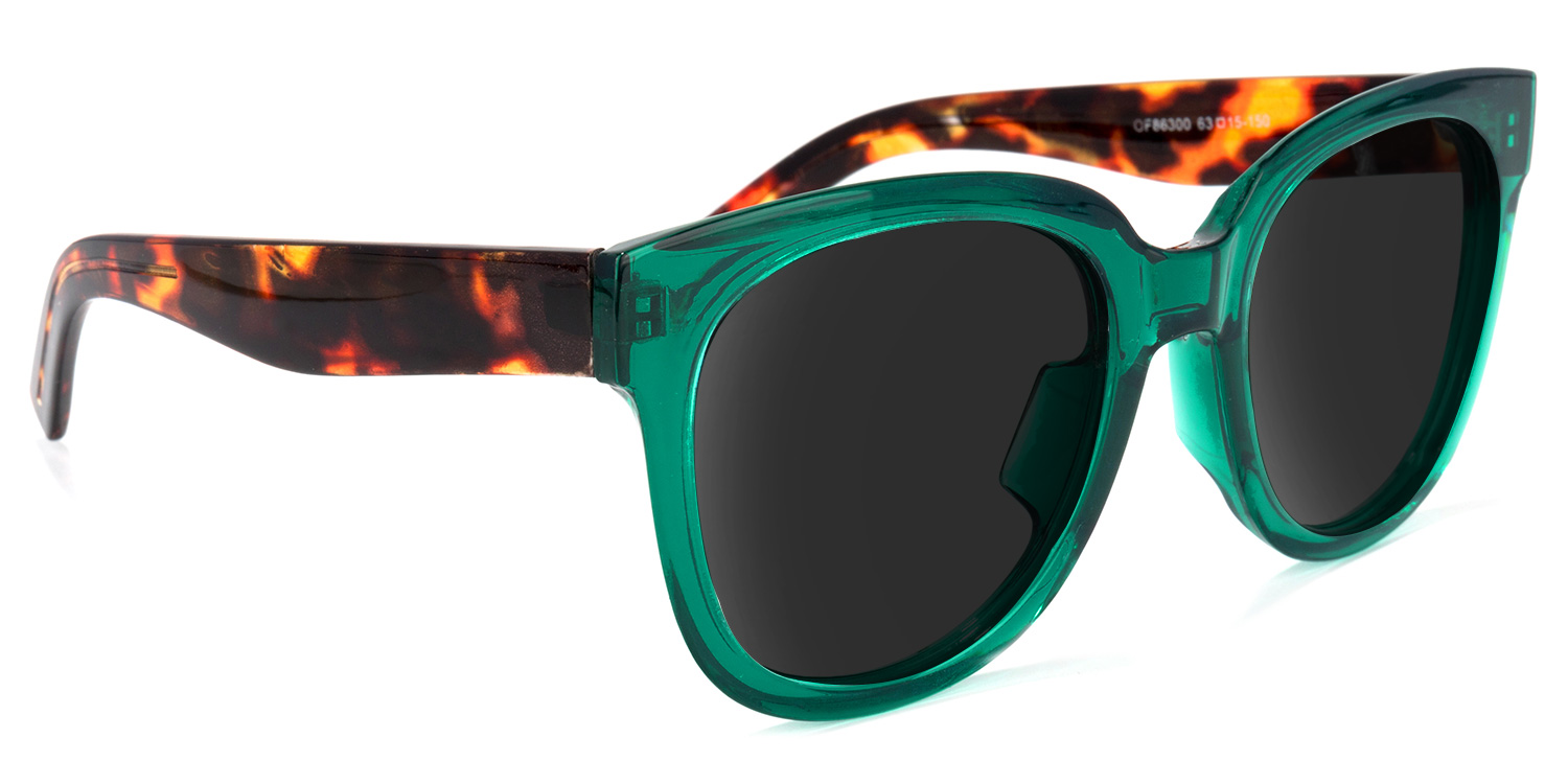 Harrell Square Dark-Green Sunglasses2