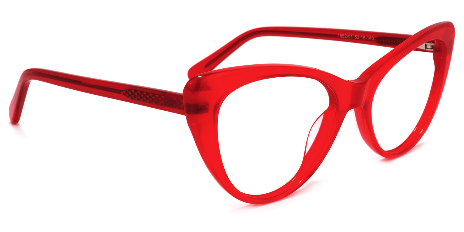 Charis Cat Eye Red Glasses2