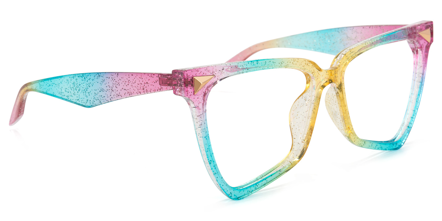 Geometrical Rainbow Eyeglasses | Zeelool Glasses2