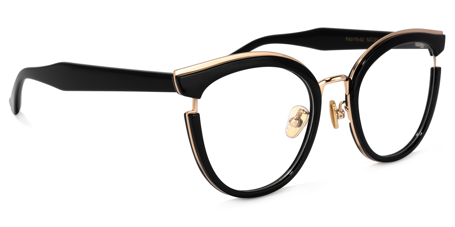Laraine Cat Eye Black Glasses2