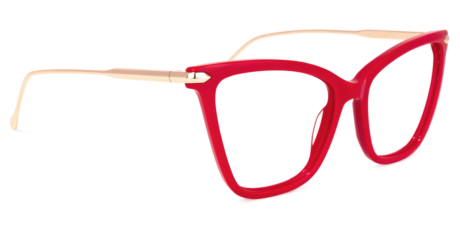 Cat Eye Red Glasses | Zeelool Glasses2