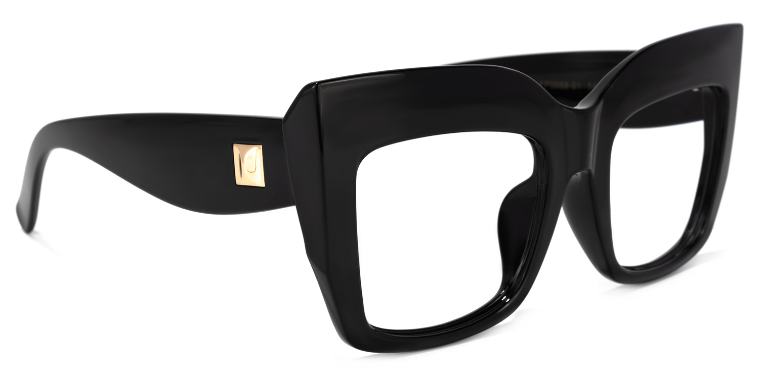 Alberta Cateye Black Glasses2