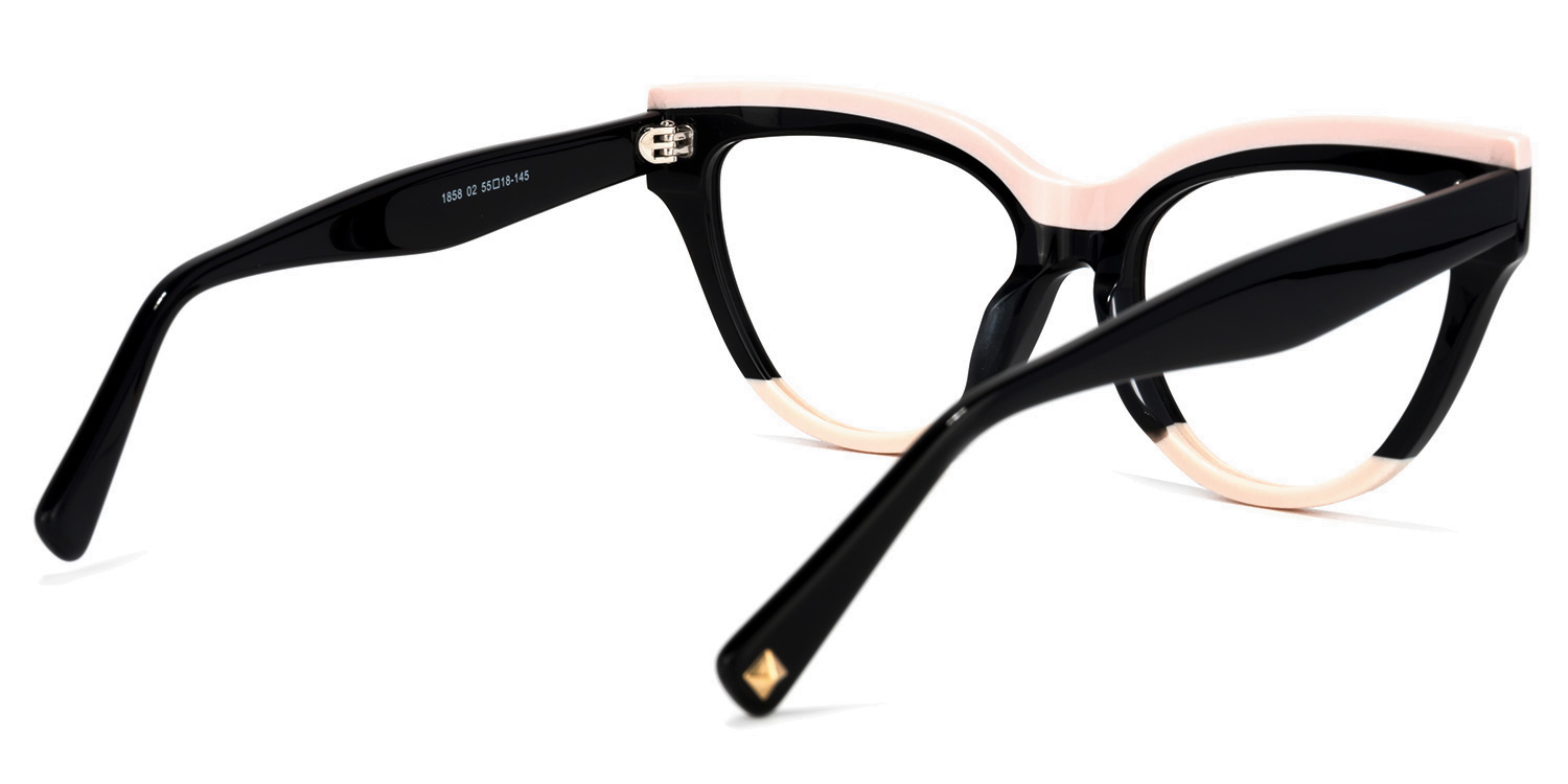 Cat eye Black Glasses | Zeelool Glasses4