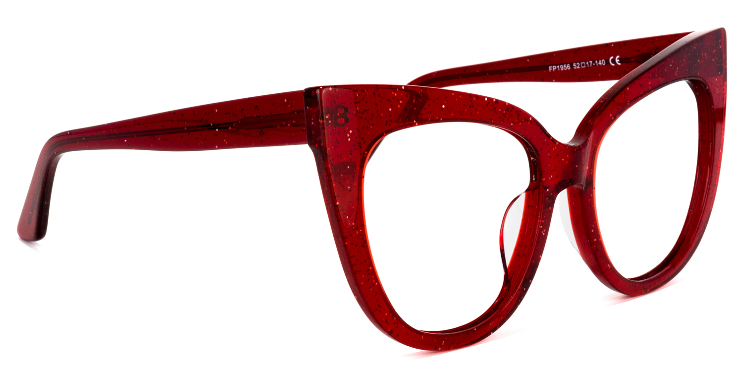 Trenton Cateye Red Glasses2