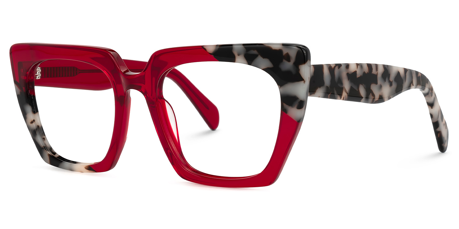 Dwana Square Red Glasses1