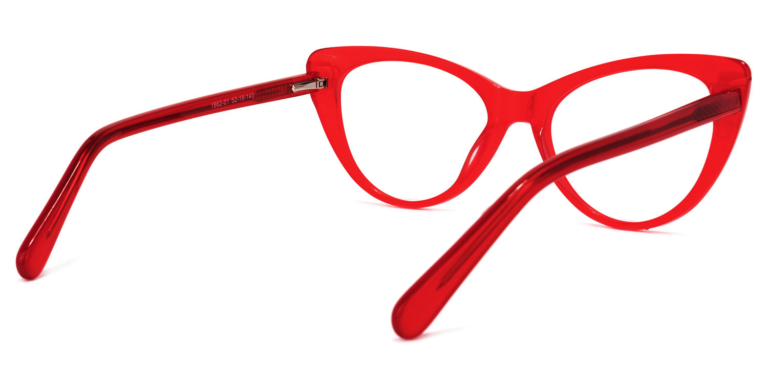 Charis Cat Eye Red Glasses5