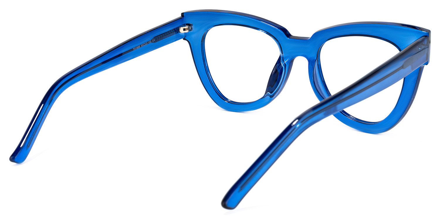 Yaser Geometric Blue Glasses4