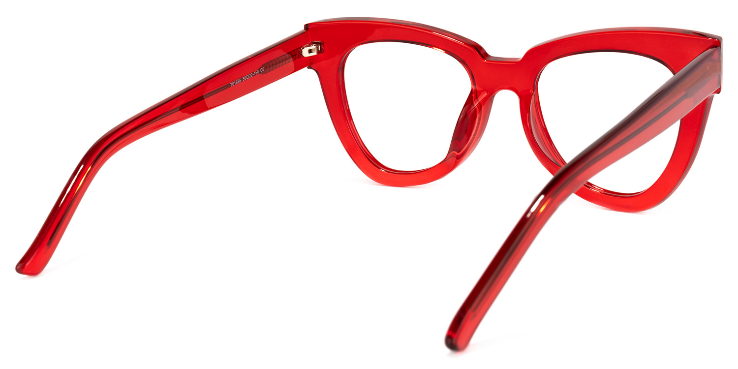 Yaser Geometric Red Glasses4
