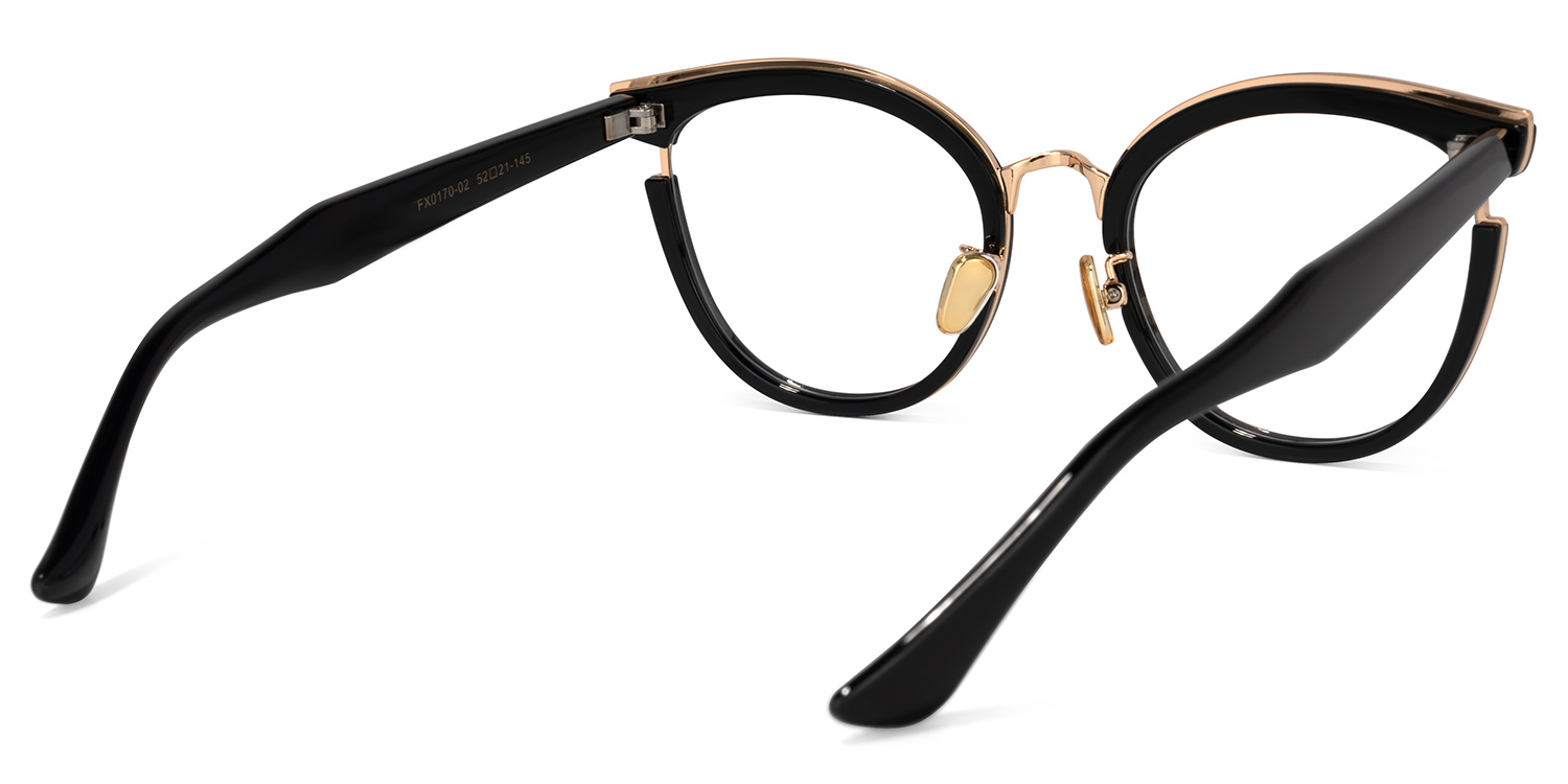 Laraine Cat Eye Black Glasses4