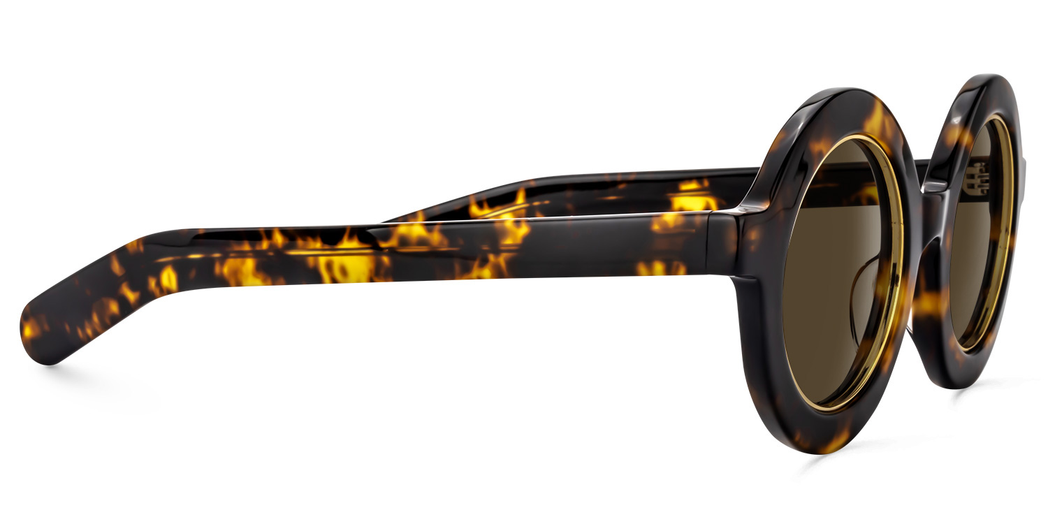 Calhoun Round Yellow Tortoise Glasses3