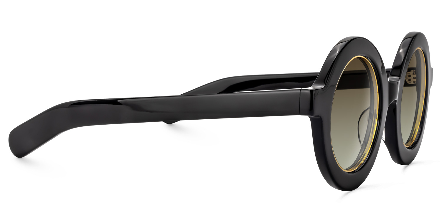 Calhoun Round Black Sunglasses3