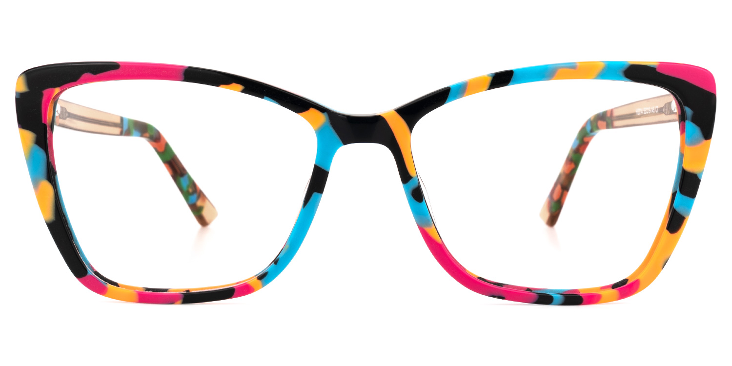 Fountain Cateye Orange-Red Glasses