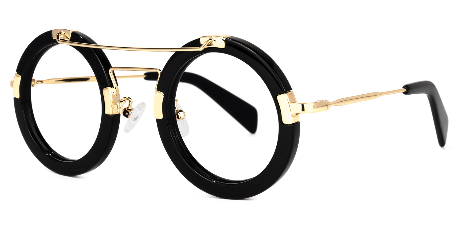 Martis Round Black Glasses