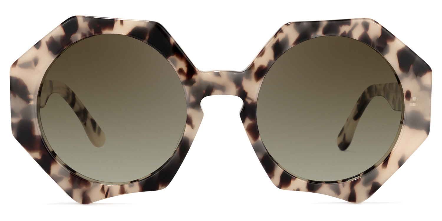 Hugh Geometric Light-Tortoise Sunglasses0