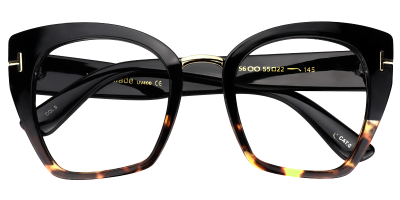 Square Gold-Tortoise Glasses | Zeelool Eyeglasses1