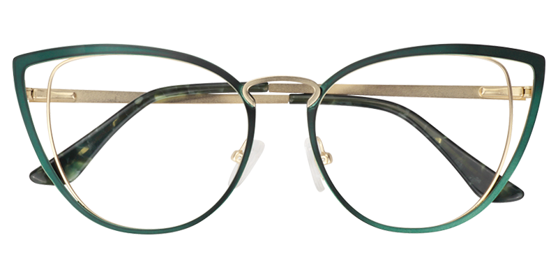 Cateye Green Glassess | Zeelool Eyeglass Frames1