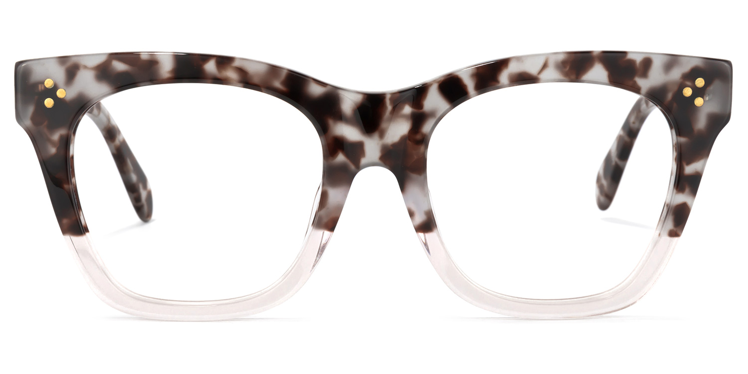 Tandy Rectangle Light-Tortoise Glasses