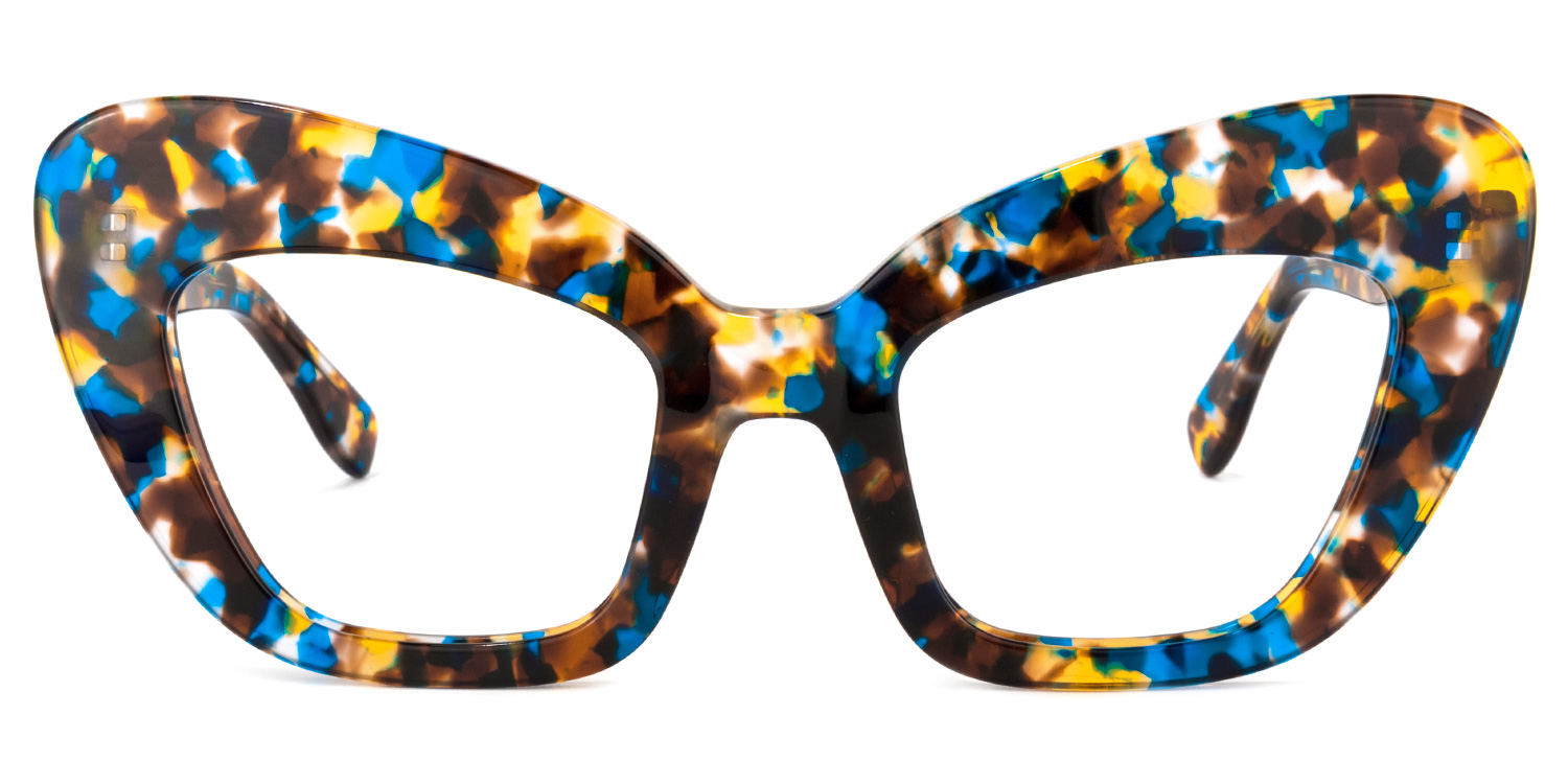 Tristan Cateye Blue-Tortoise Glasses