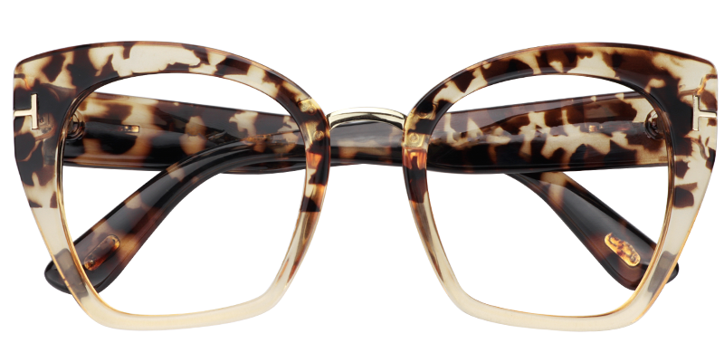 Square Light Tortoise Glasses | Zeelool Eyeglasses2