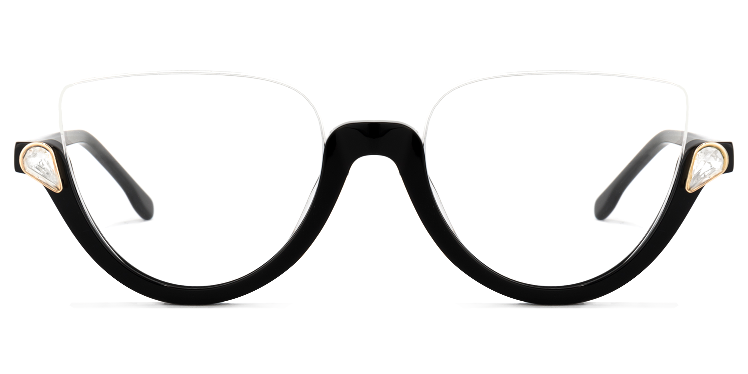 Felicia Cat Eye Black Glasses 