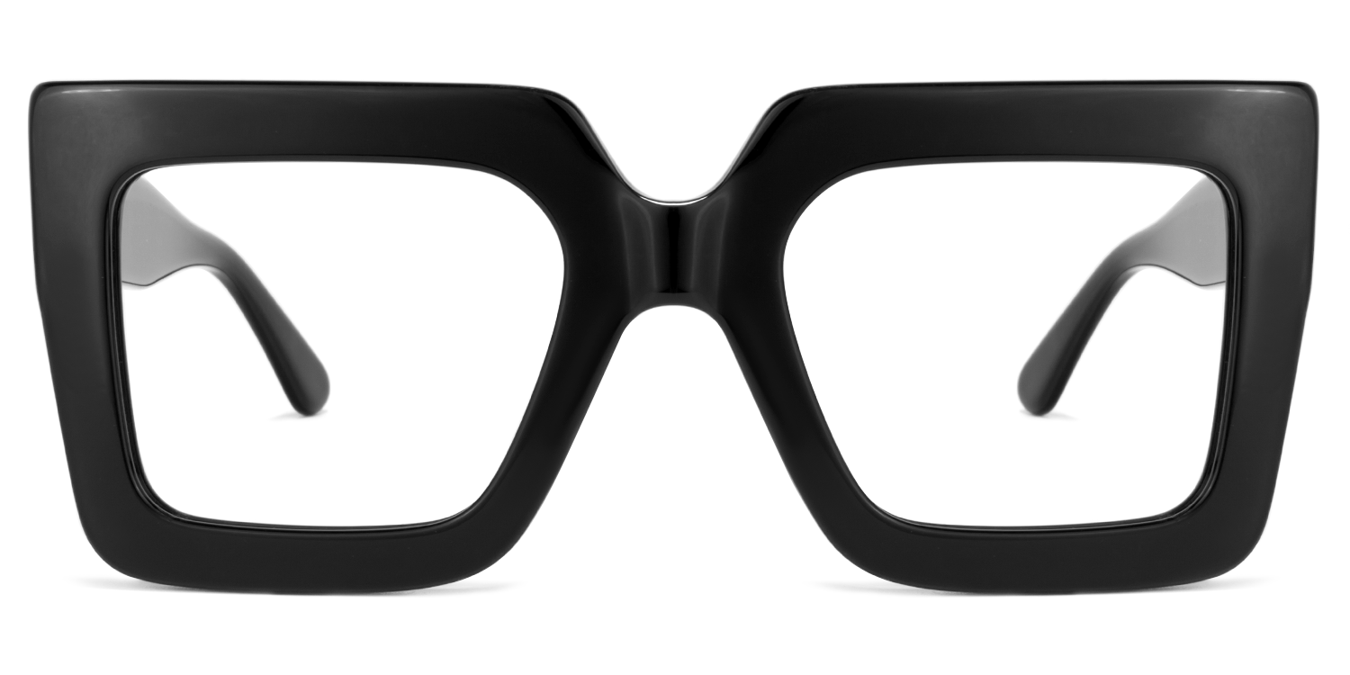 Brandon Square Black Glasses0