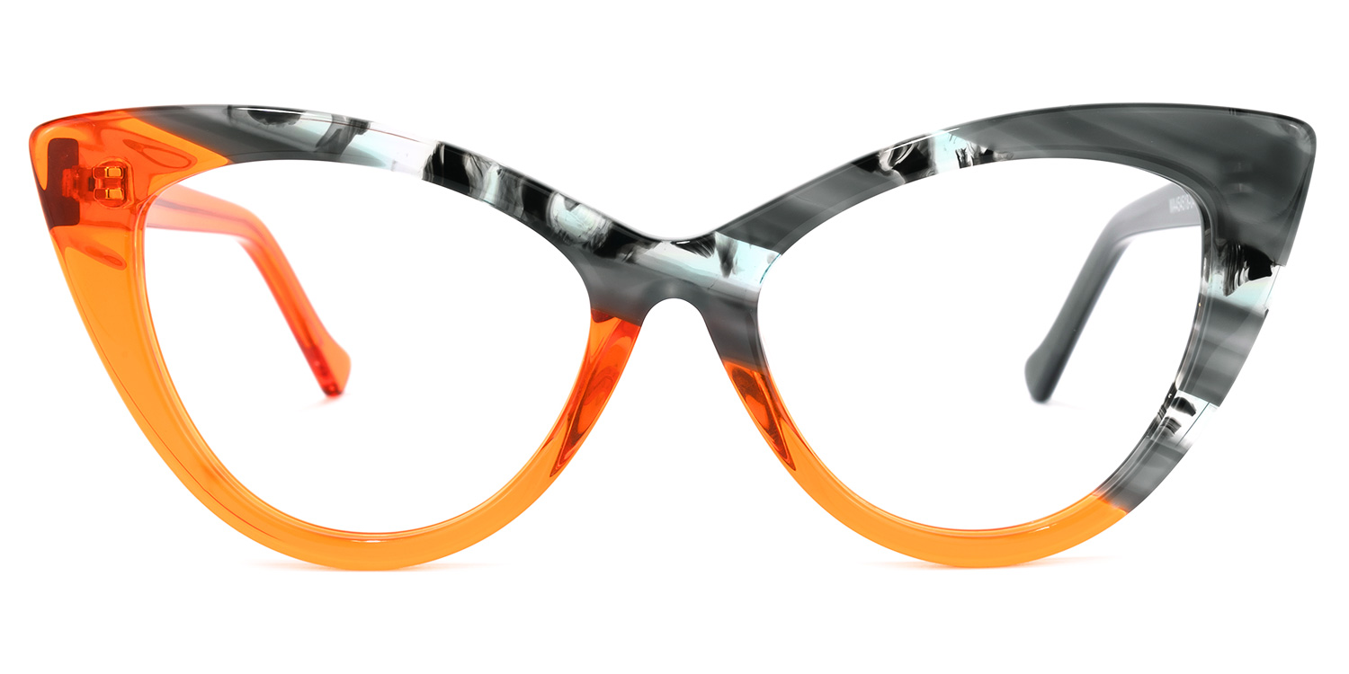 Maxine Cateye Orange Glasses