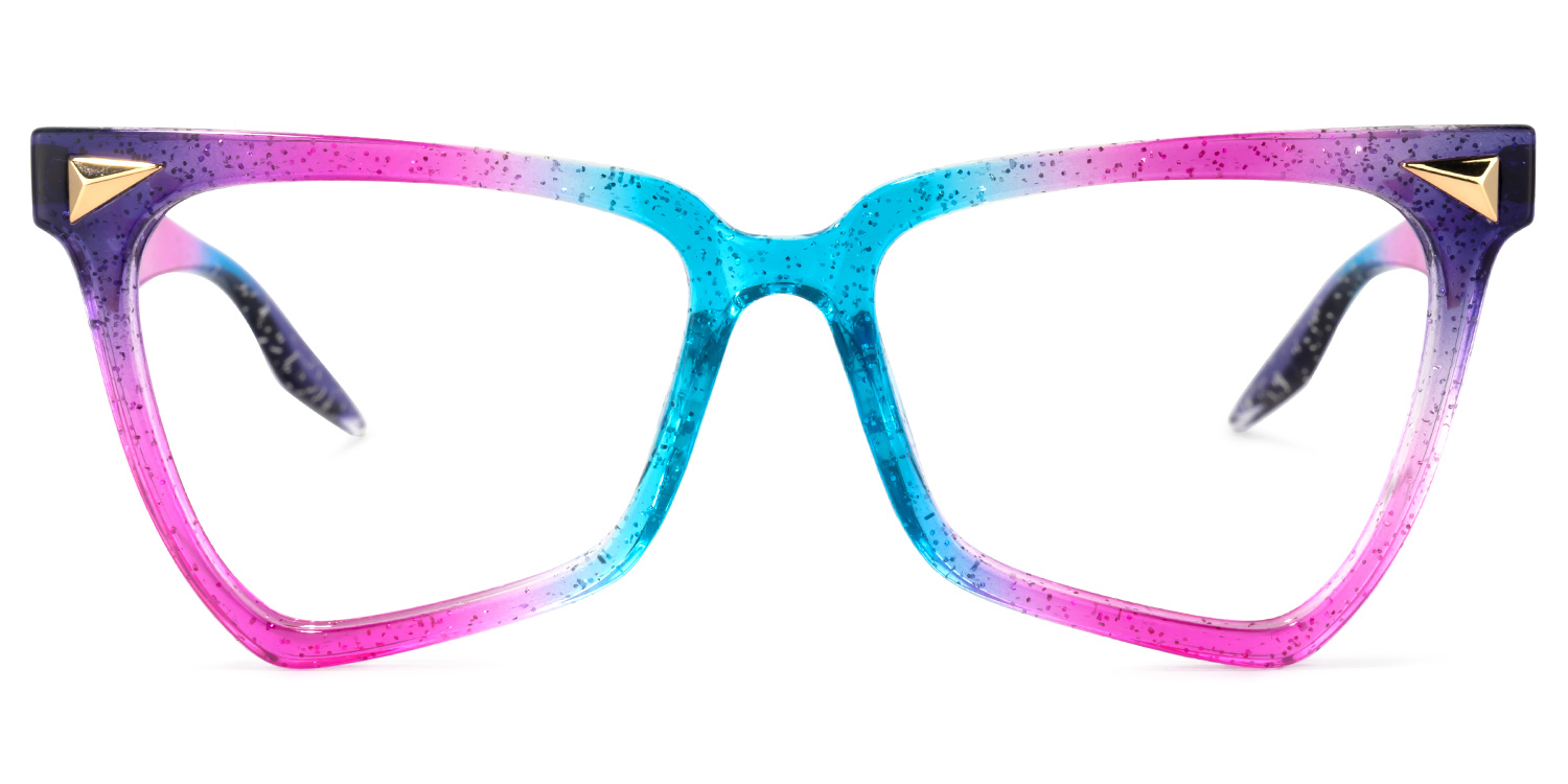 Cicely Geometrical Purple Eyeglasses
