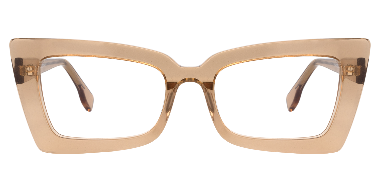 Newell Rectangle Brown Glasses