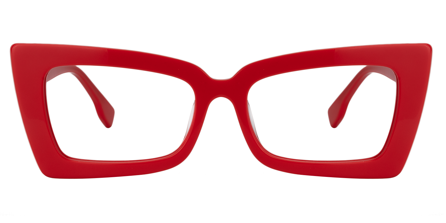 Rectangle Red Glasses | Zeelool Eyeglasses0