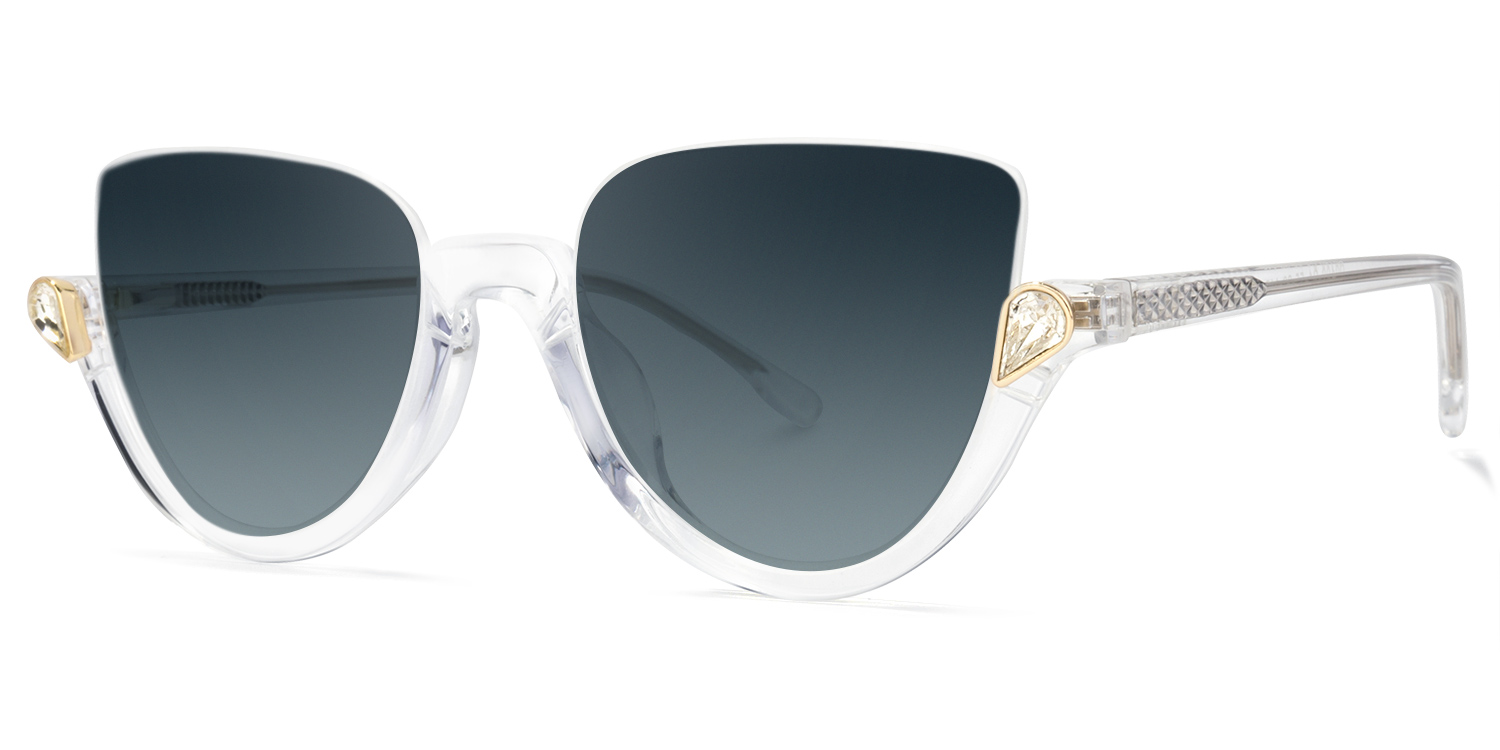 Felicia Cat Eye Clear Sunglasses 1