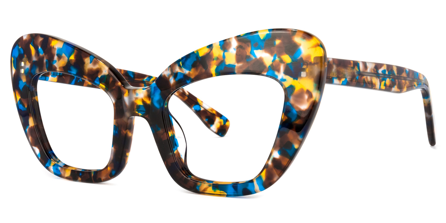 Tristan Cateye Blue-Tortoise Glasses