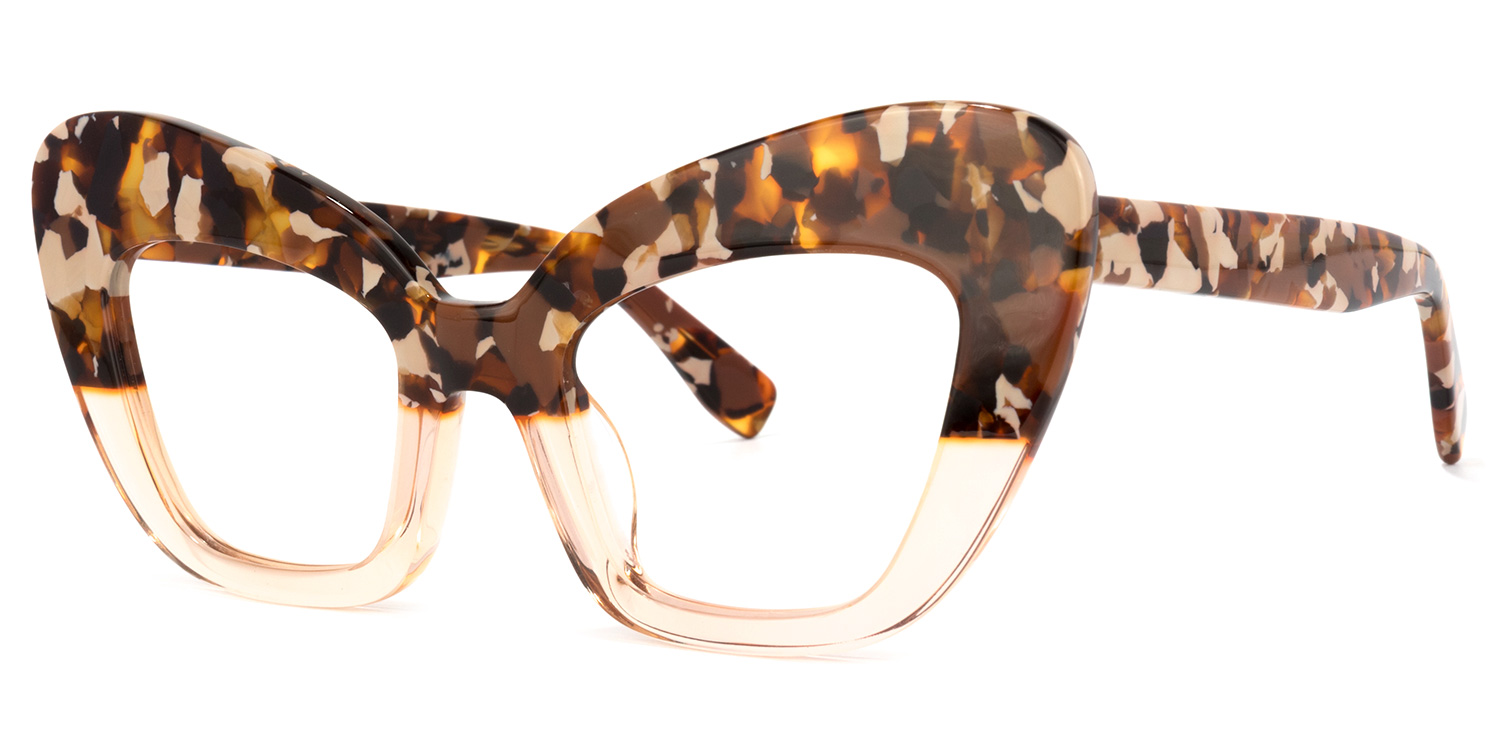 Tristan Cateye Beige Glasses1