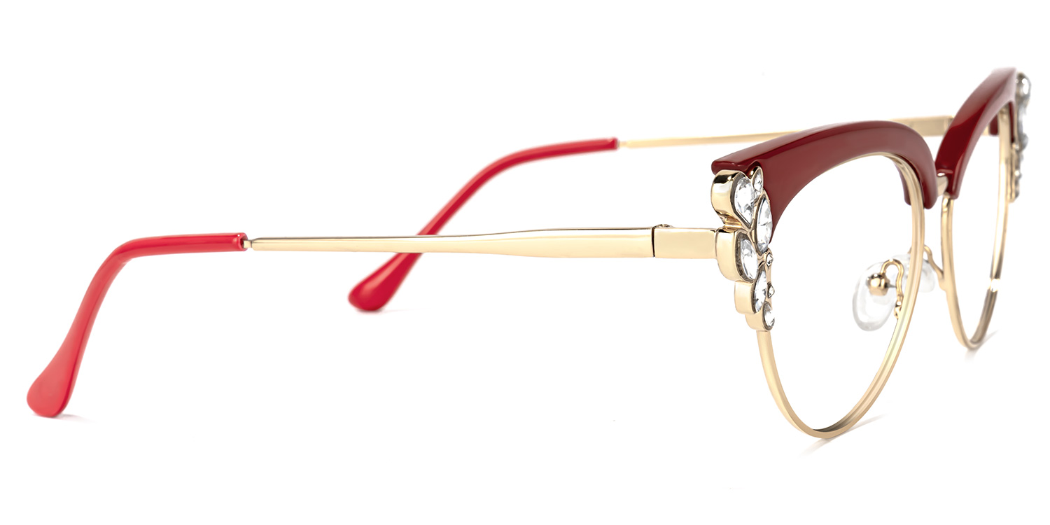 Hearn Cat Eye Red Glasses4
