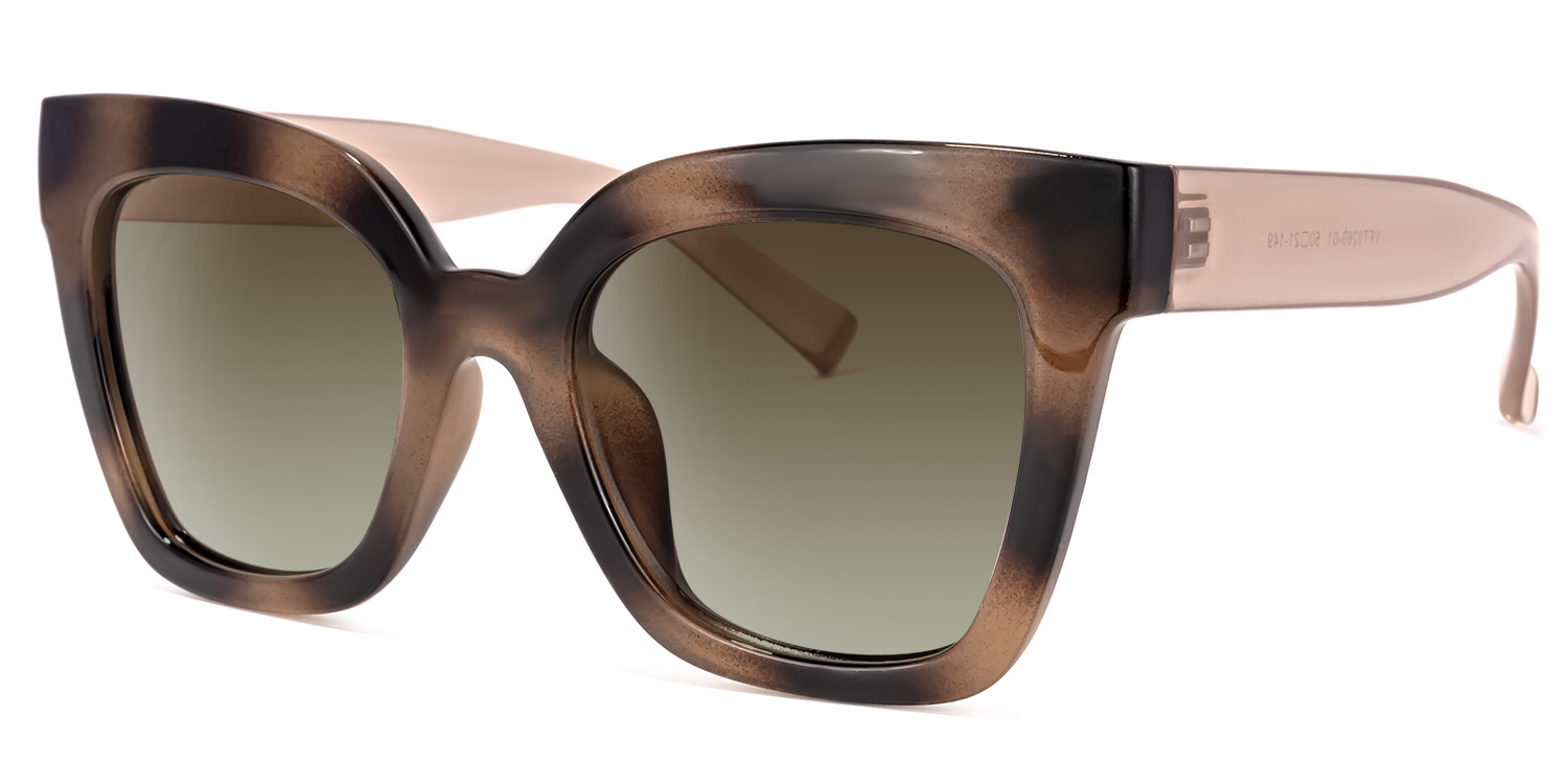 Malcolm Square Burnt Umber Sunglasses