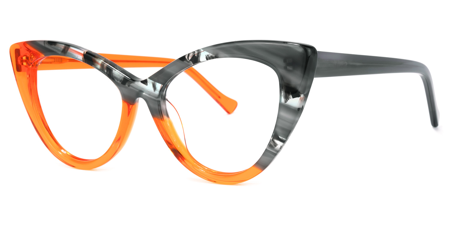 Maxine Cateye Orange Glasses1